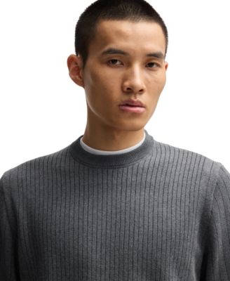 Men's Vertical Striped Regular-Fit Sweater