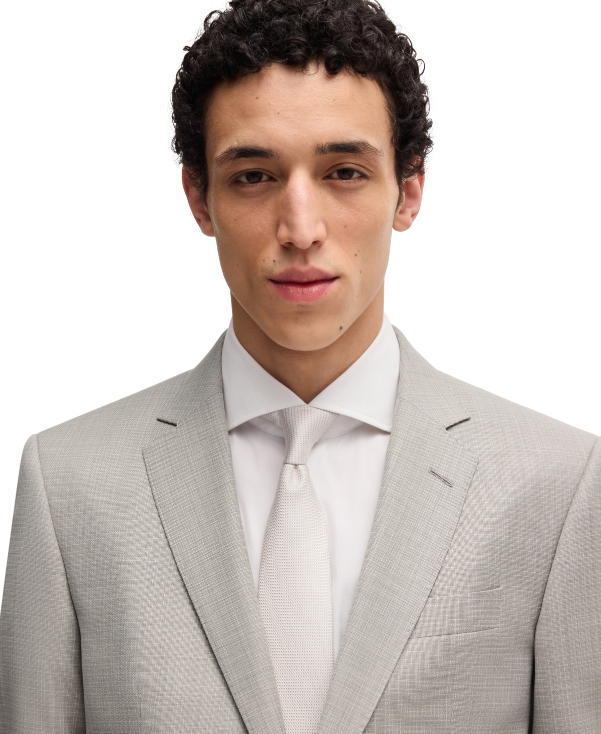 Boss by Hugo Men's Patterned Virgin Wool Slim-Fit Suit