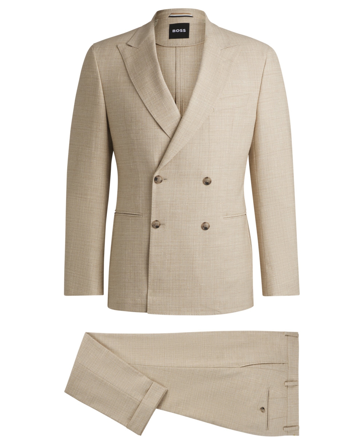 Boss by Hugo Boss Men's Patterned Tweed Two-Piece Suit