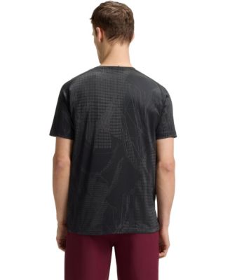 Men's Moisture Management Active Jacquard-Pattern T-Shirt