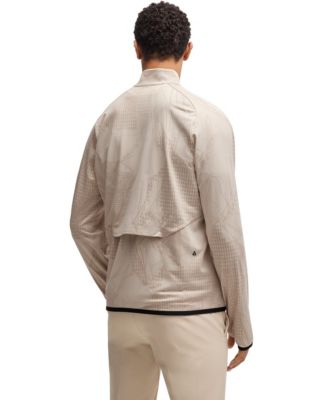 Men's Jacquard Pattern Active Zip-Up Sweatshirt