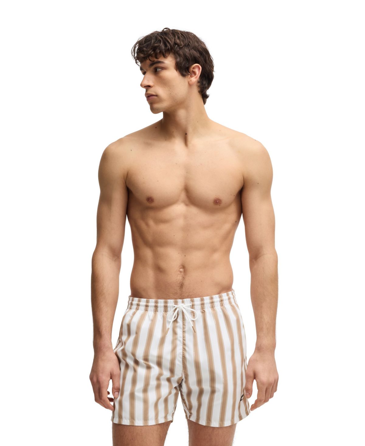 Мужские быстросохнущие плавательные шорты с принтом