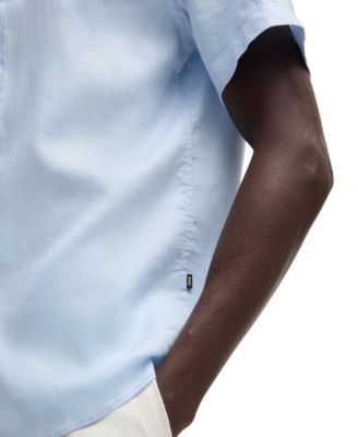 Men's Stretch Linen Slim-Fit Shirt