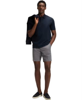 Men's Micro-Patterned Stretch Cotton Slim-Fit 8" Shorts