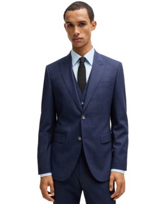 Men's Stretch Wool Regular-Fit Three-Piece Suit