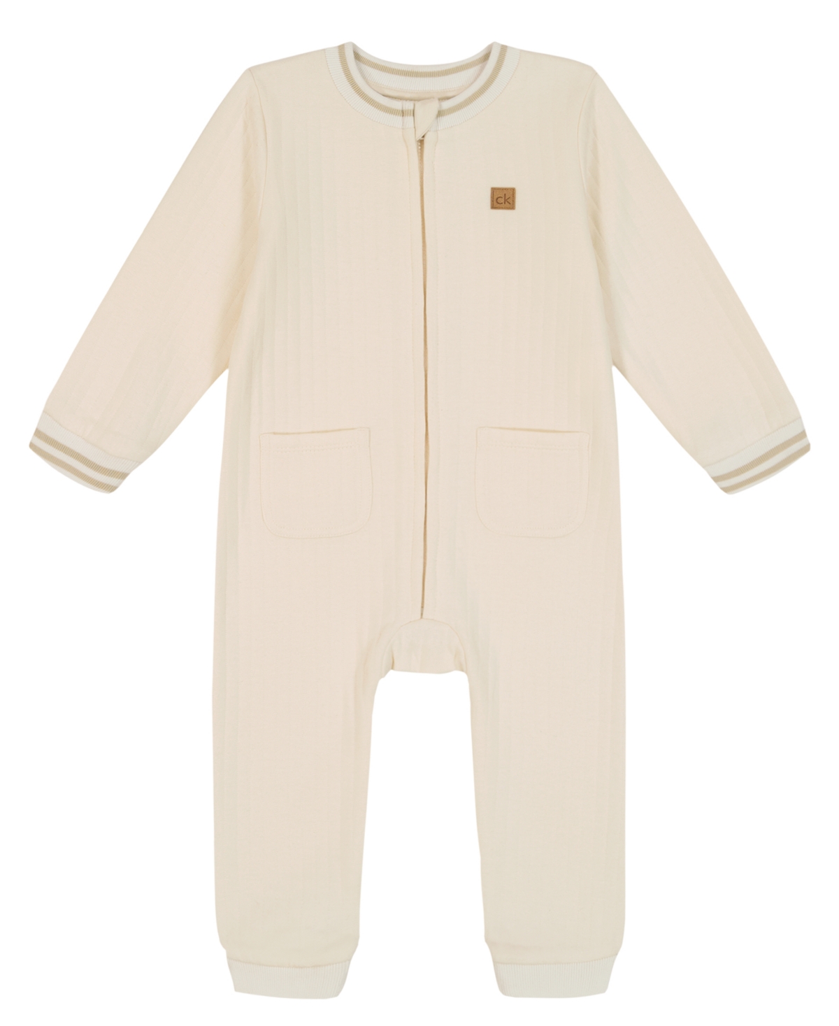 Calvin Klein Baby Boys Cable-Knit Zip-Front Coverall