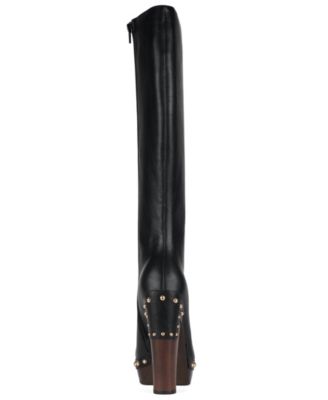 Women's Kamari Wooden Platform Knee-High Dress Boots