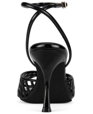 Women's Lattix Caged Jelly Mid-Heel Dress Sandals