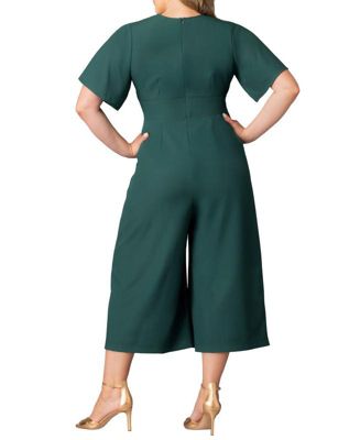 Plus Size Evelyn Cropped Wide Leg Jumpsuit