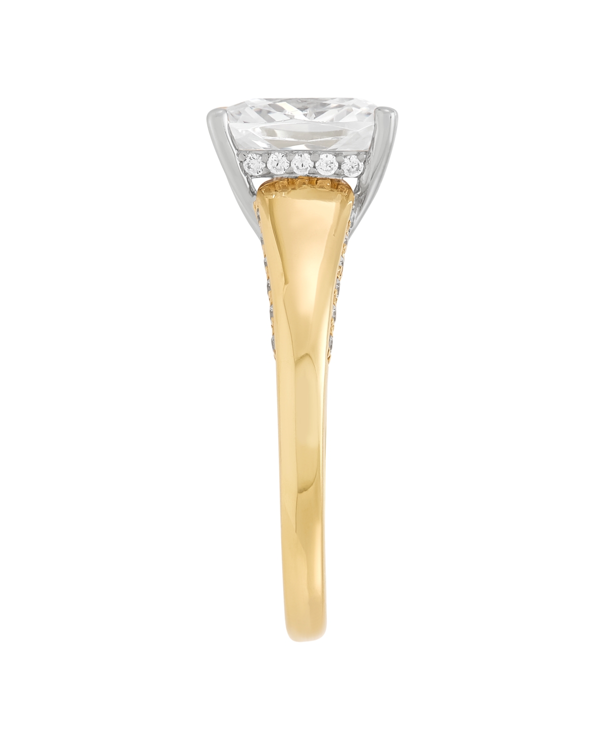 Grown With Love Lab Grown Diamond Ring (2-1/4 Ct. T.w.) In 14k Yellow And White Gold