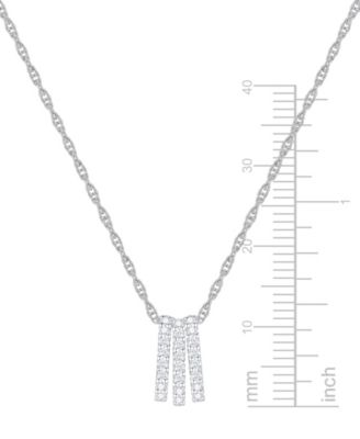 Diamond Pendant Necklace (1/4 ct. t.w.) in Sterling Silver