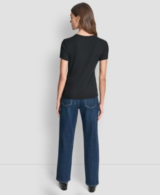 Petite Crew Neck Short-Sleeve T-Shirt