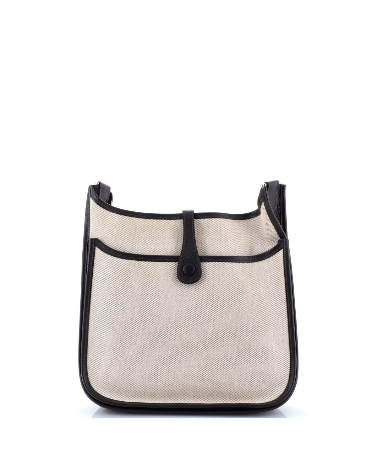 Pre-Owned HERMES Pm Evelyne Bag Gen Ii Toile and Leather