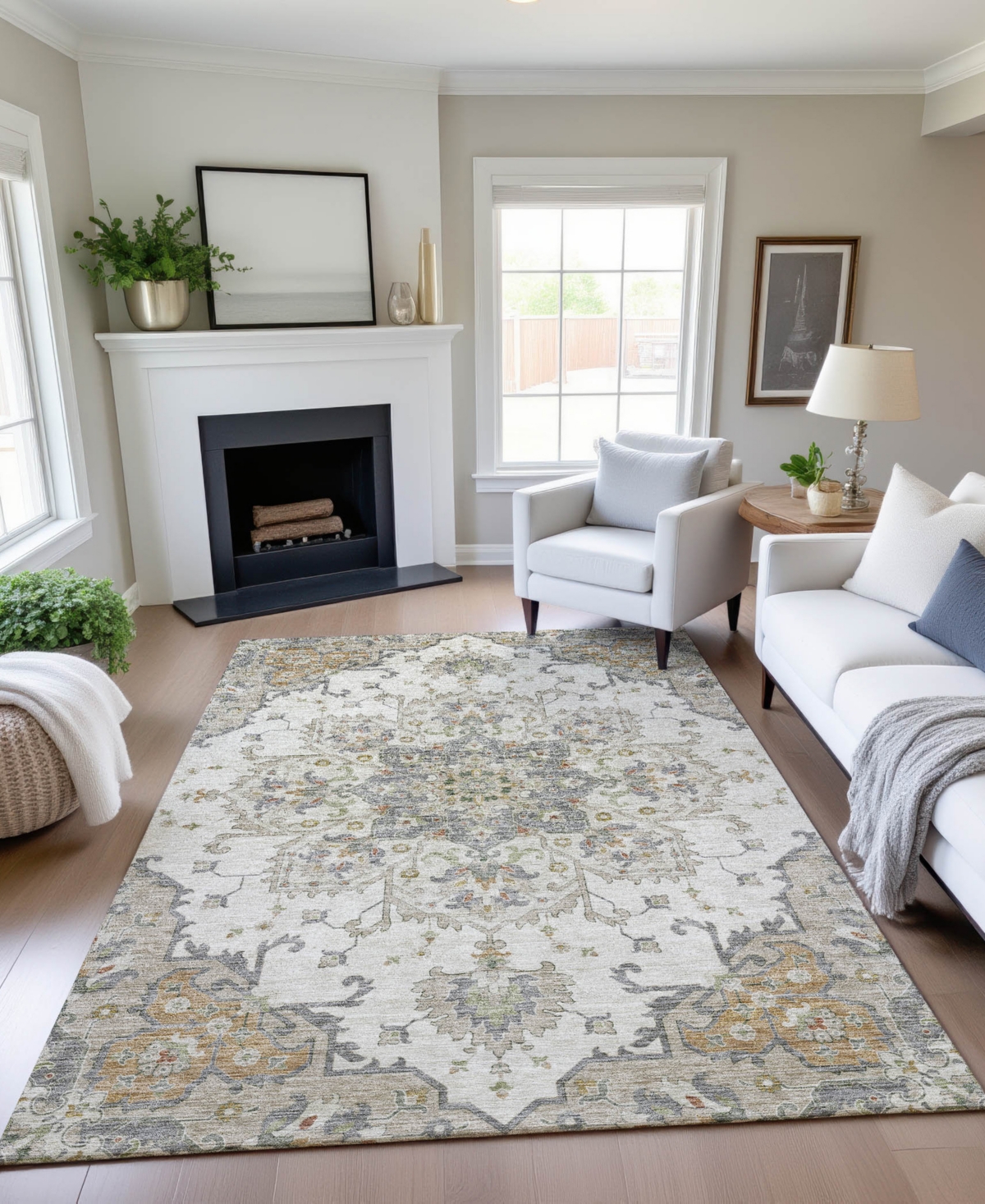 Dalyn Silk Road Sr6 5'x7'6" Area Rug In White
