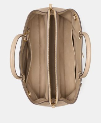 Deco Large Pebbled Leather Satchel Bag