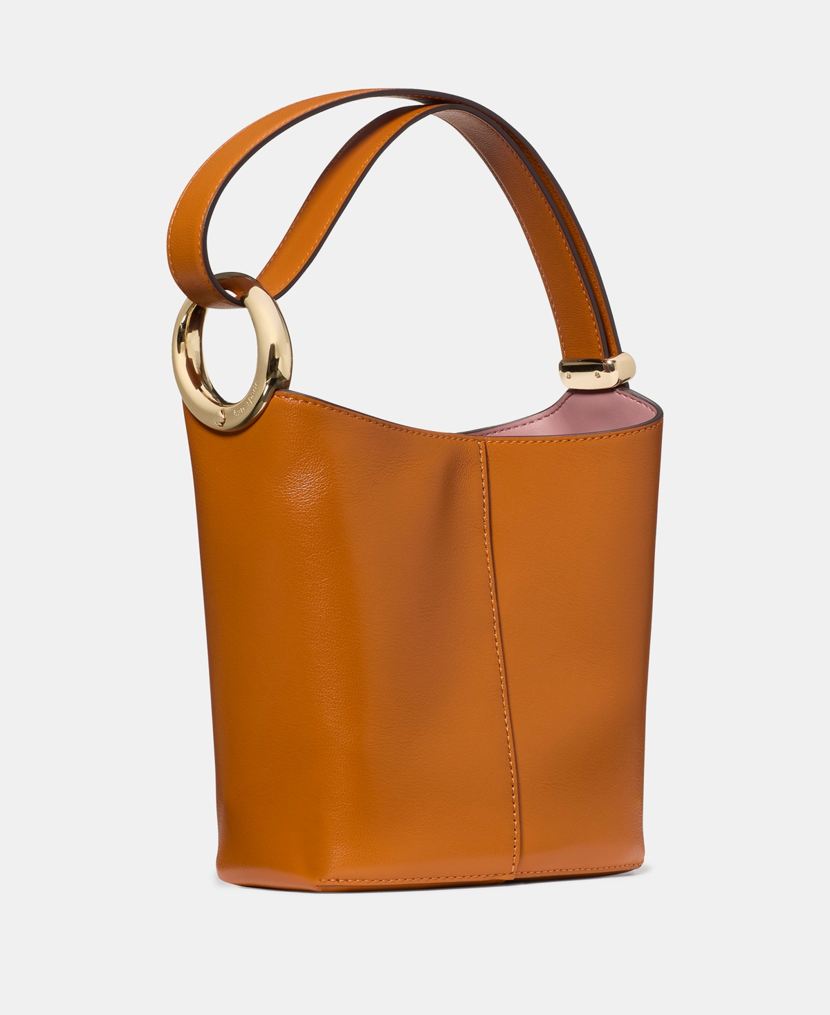 Kate Spade Halo Fine Grain Leather Mini Bucket In Orange