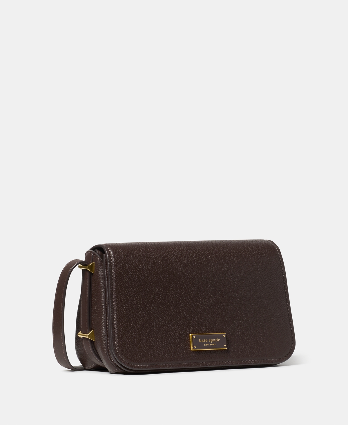 Kate Spade Liv Pebbled Leather Crossbody Bag In Brown