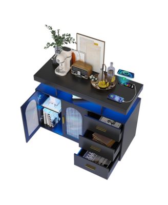 Buffet Cabinet with Wireless Charging & Motion Sensor