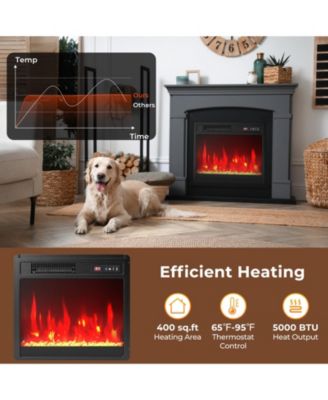 | Electric Fireplace Heater Insert | 18 Inch with Overheat Protection