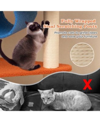 70 Inch Tall Aviation-themed Cat Tree with Helicopter Top Perch and Platforms