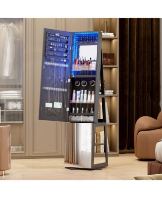 15.94'' Freestanding Jewelry Armoire with Spacious Storage