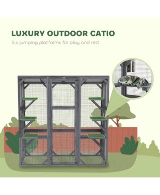 Catio Outdoor Cat Enclosure for 1-3 Cats, 59" x 28" x 60",
