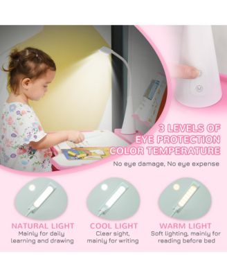 Functional Kids Desk and Chair Set Height Adjustable School Study Table