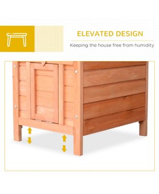 Wooden Rabbit Hutch 20'' Pet Habitat Cages Bunny Small Animal House New