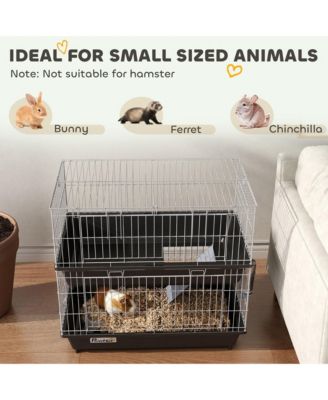 2-Tier Mouse Cage, Ferret Cage W/ Dish and Bottle, Ramp, 2 Doors