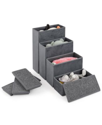 4-Step Dog Stairs Non-slip Foldable Dog Ramp with Adjustable Steps