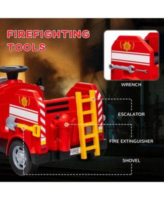 12V Ride on Fire Truck w/ Siren, Flashing Lights