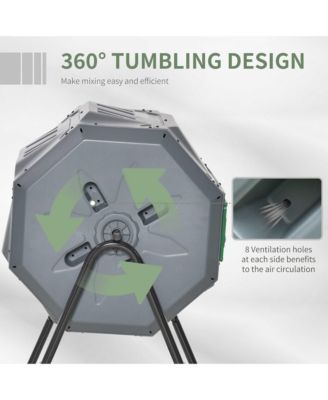 Tumbling Compost Bin Outdoor 360°, Light
