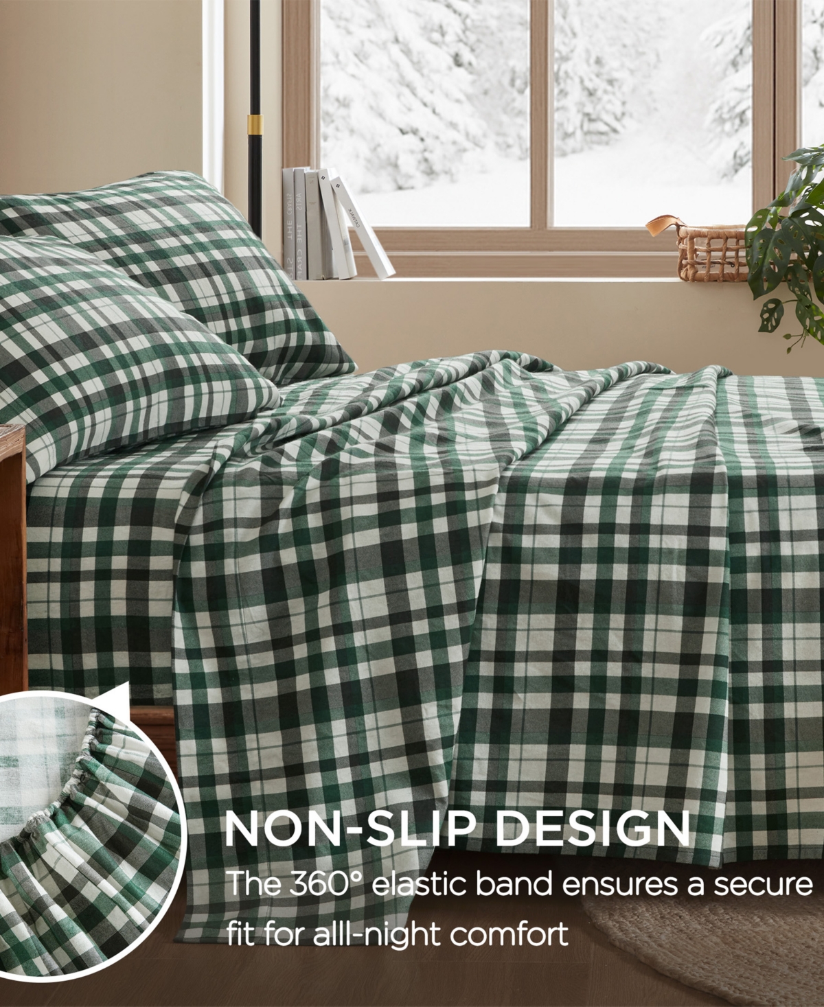 Woolrich Printed Flannel 3-pc. Sheet Set, Twin In Green