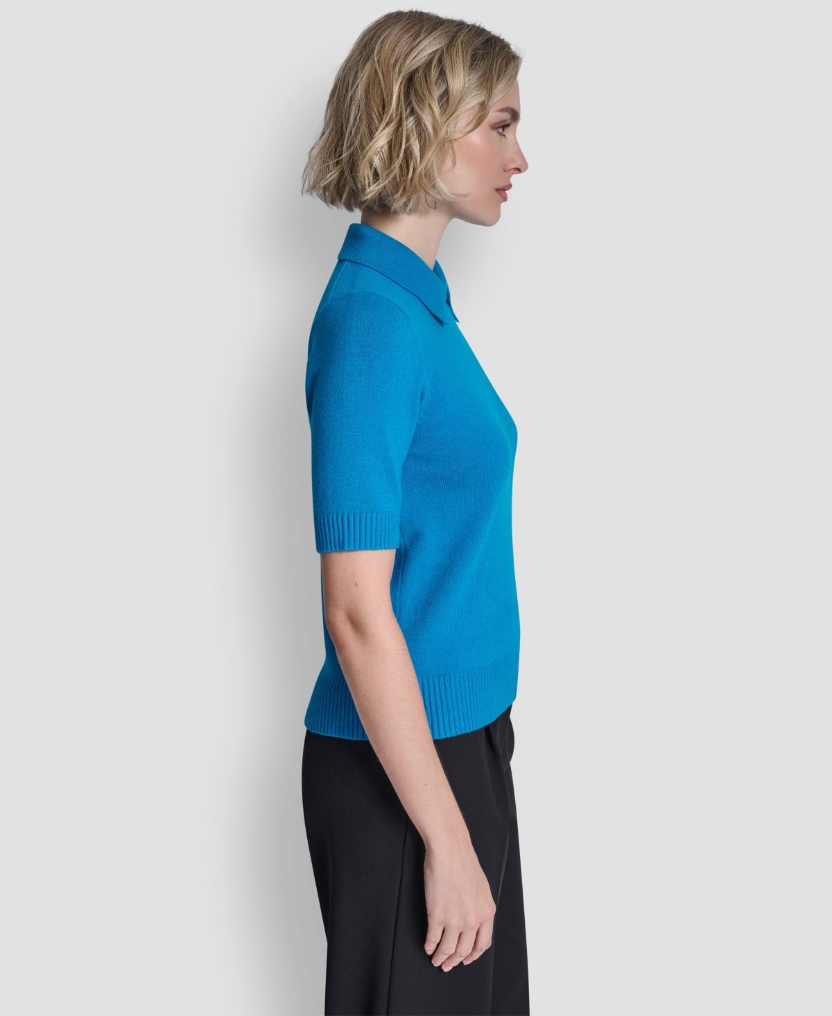 Dkny Women's Short-Sleeve Collared Sweater