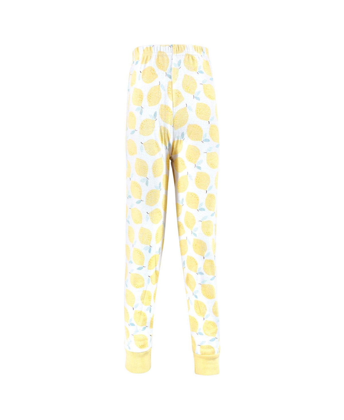 Hudson Baby Infant Girls Cotton Pajama Set, Mint Lemon, 6 Years