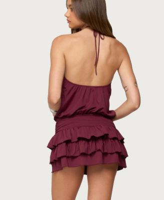 Women's Fontella Ruffled Halter Neck Romper