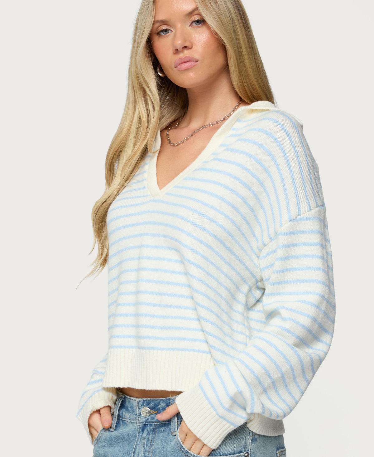 Edikted Women's Copenhagen Oversized Striped Sweater