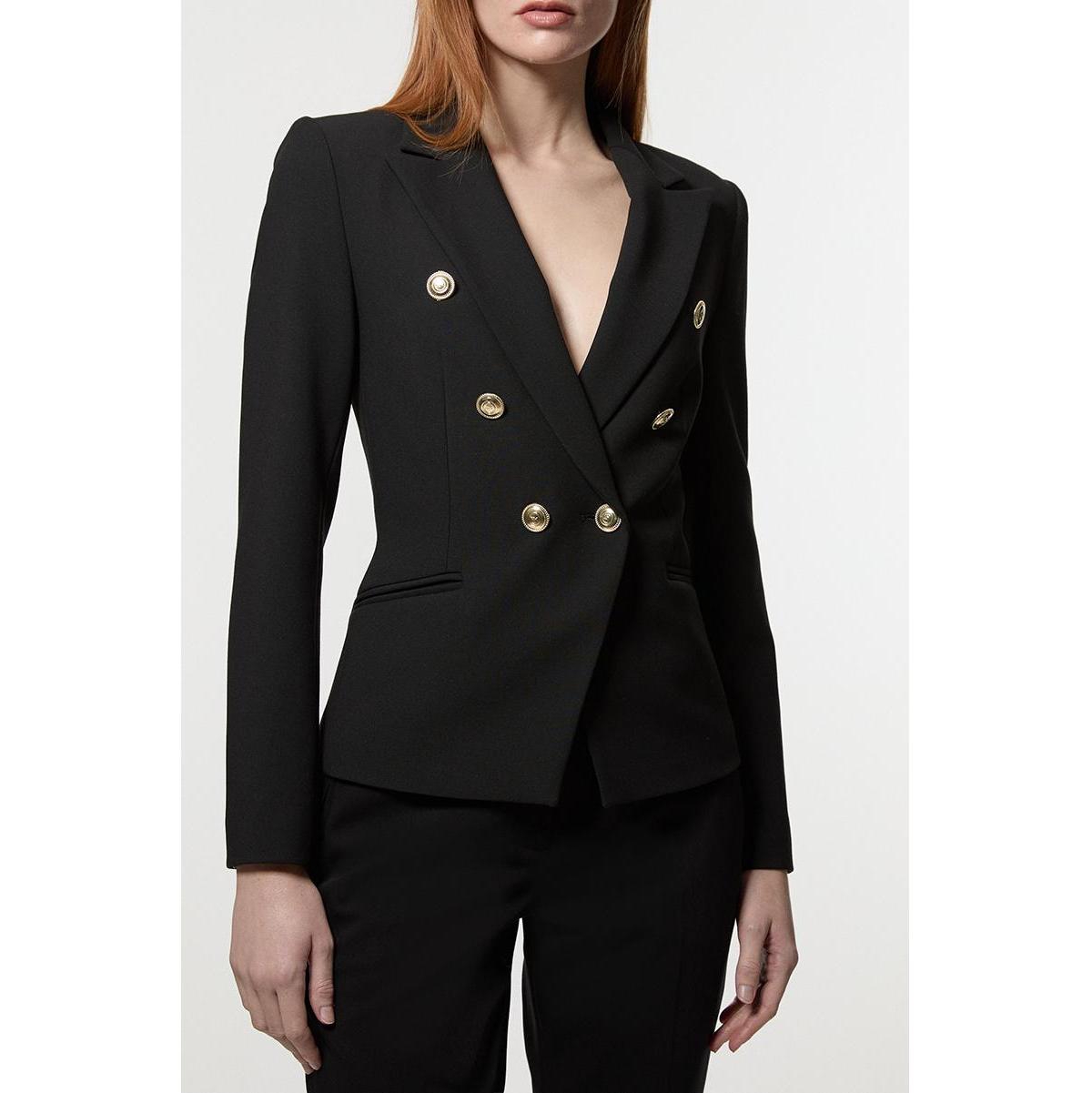 Karen Millen Women's Tailored Button Military Blazer