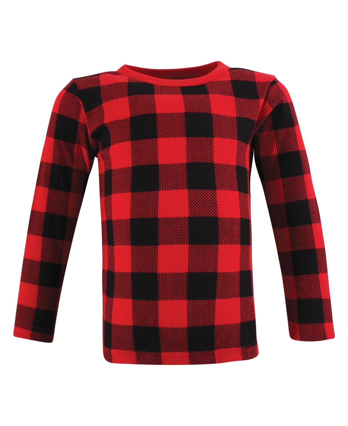 Hudson Baby Baby Boys Hudson Thermal Long Sleeve Tees 5pk, Buffalo Plaid Moose, 18-24 Months