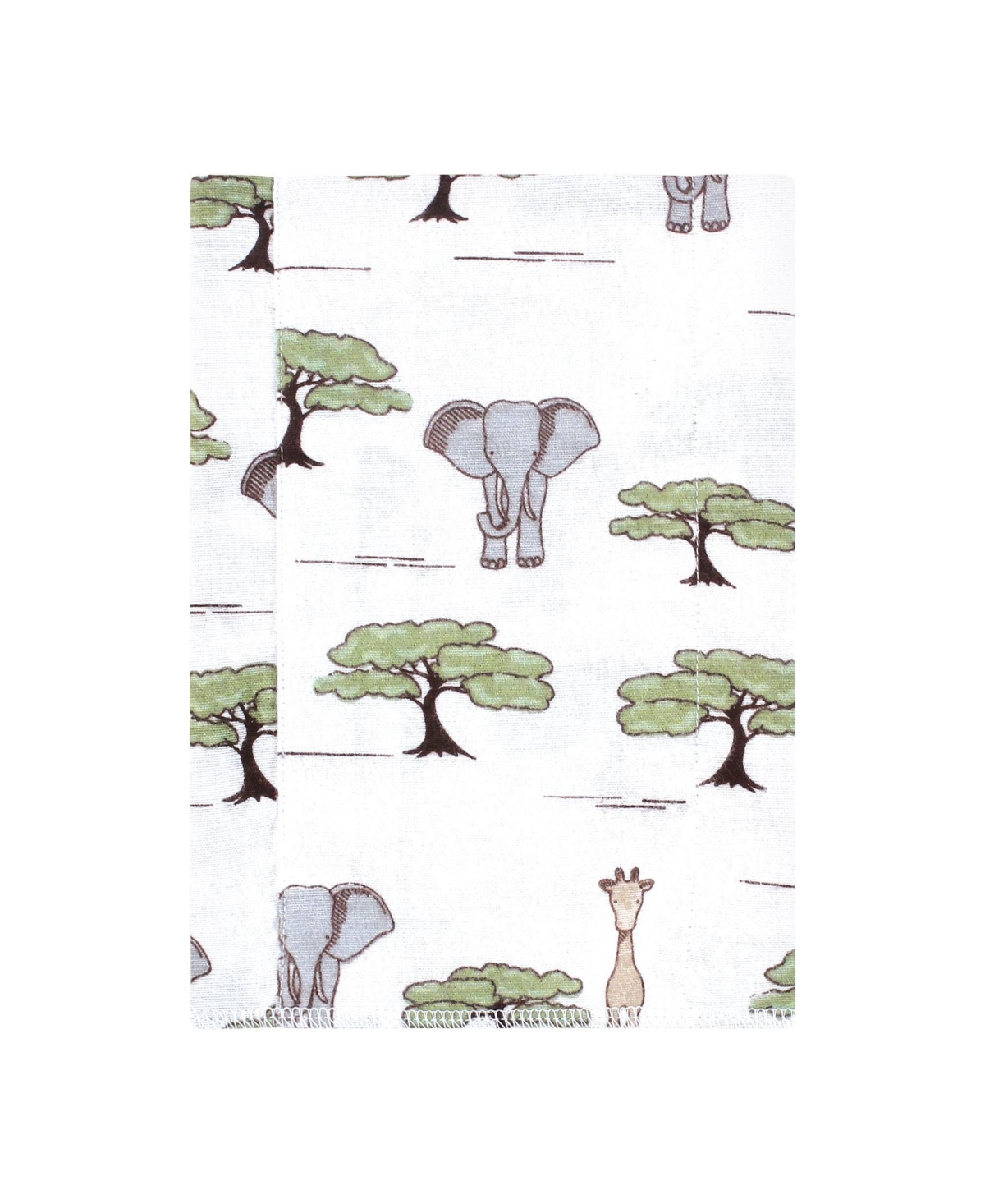Hudson Baby Cotton Flannel Burp Cloths -Pack, Wild Safari Adventures