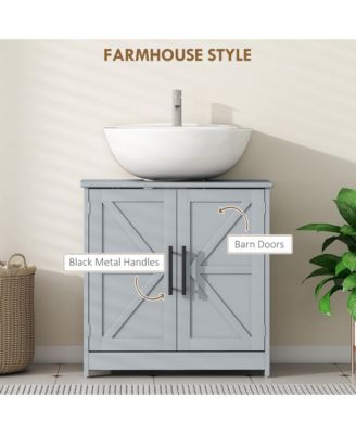 Pedestal Sink Storage Cabinet, Bathroom Sink Cabinet, Light