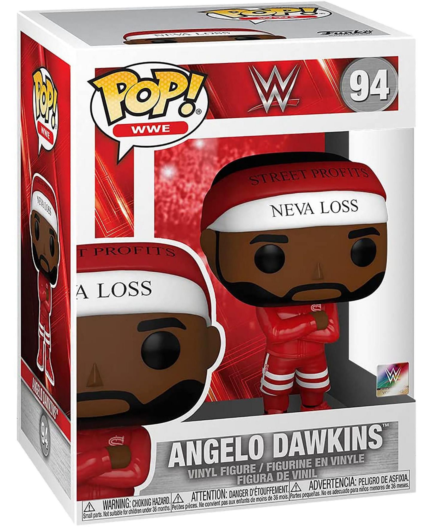 Детская фигурка Funko Pop! WWE Street Profits Angelo Dawkins 3.75" Vinyl Figure Ages 3+ — фото 3