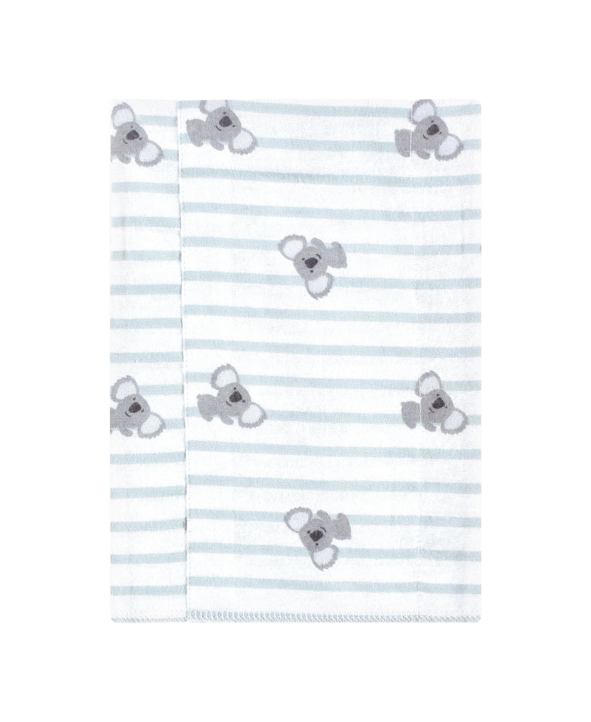 Hudson Baby Cotton Flannel Burp Cloths -Pack, Koala Stripe