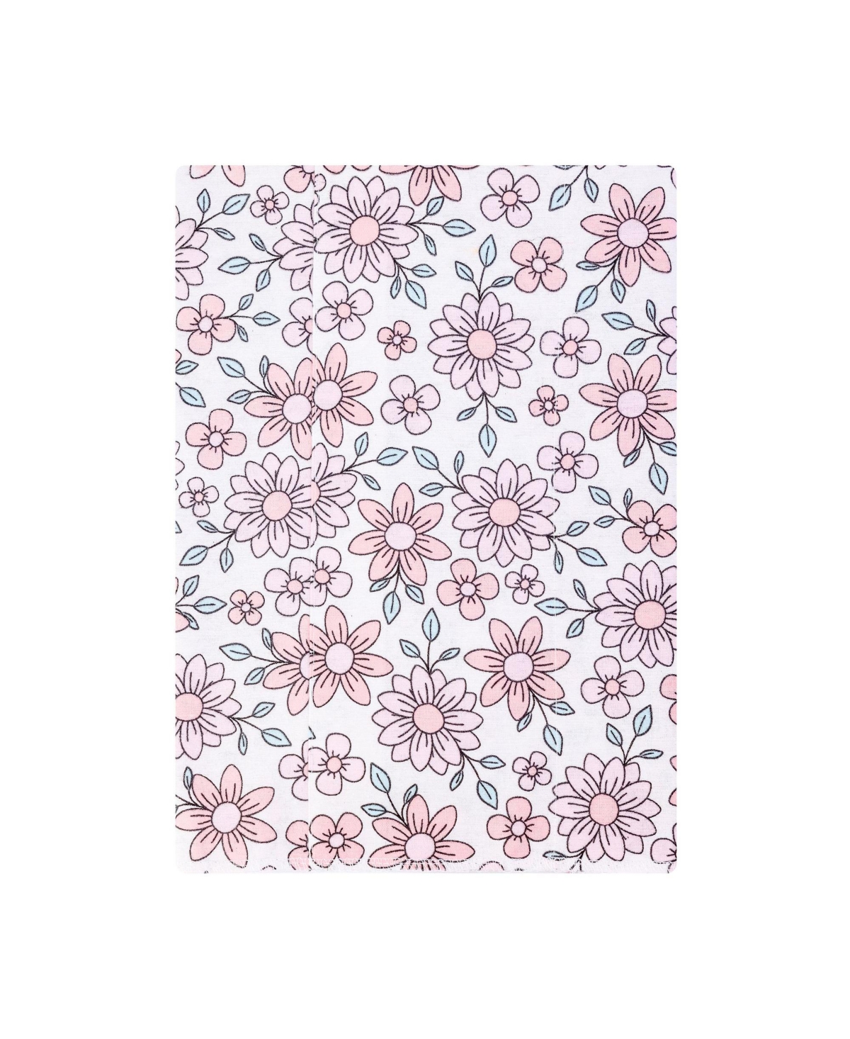 Hudson Baby Infant Girls Cotton Flannel Burp Cloths -Pack, Pink Mint Floral