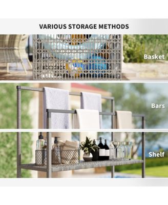 Rat Pool Float Storage Organizer, Pool Float Holder with Shelf