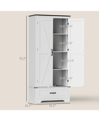 72" Farmhouse Pantry Cabinet, Kitchen Pantry Cabinet