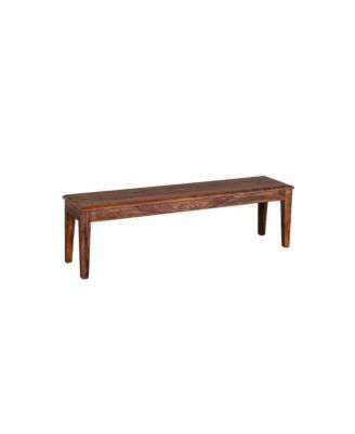 Sonora Solid Sheesham Wood Dining Bench, Brown