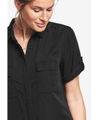 Women's Button Front Linen Shirtdress