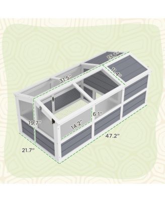 Tortoise Habitat Outdoor Bottomless Design for Tortoises, Rabbits