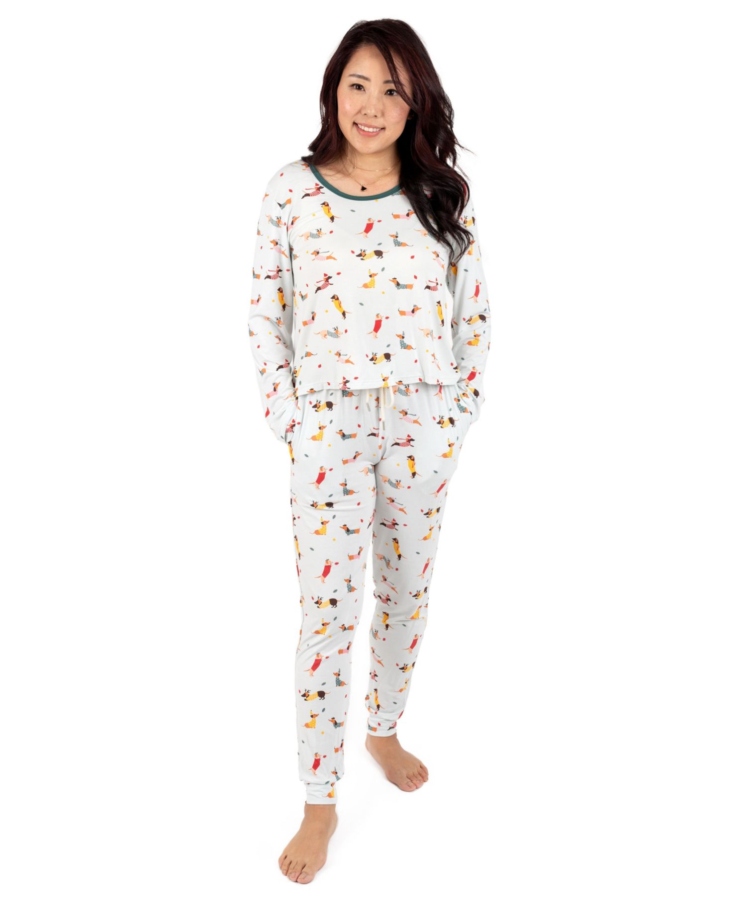 Women's Two Piece Viscose from Bamboo Holiday Pajamas